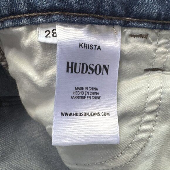 HUDSON Womens Krista Super Skinny Low Rise Blue Jeans Size 28, Denim - Picture 5 of 16